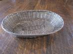 Mooi oud gevlochten verzilverd broodmandje - lengte 25 cm, Antiek en Kunst, Verzenden