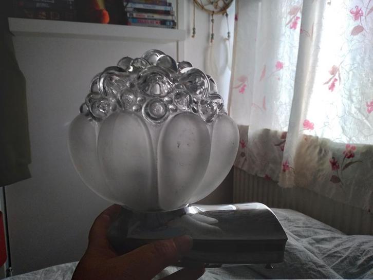 Vintage Bubbel Wandlamp, Huis en Inrichting, Lampen | Wandlampen, Gebruikt, Glas, Metaal, Ophalen of Verzenden