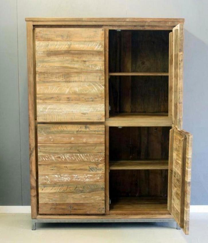 Houten Kast met Deuren, Huis en Inrichting, Kasten | Buffetkasten, 150 tot 200 cm, 100 tot 150 cm, 25 tot 50 cm, Ophalen