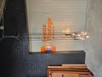 Vintage videlamp chrome cillinders, Huis en Inrichting, Lampen | Hanglampen, Gebruikt, Vintage, Ophalen of Verzenden, Metaal