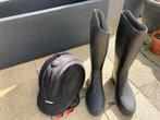 Paardrijlaarzen en helm kinderen, Dieren en Toebehoren, Paardrijkleding, Ophalen of Verzenden, Gebruikt, Kinderen, Schoeisel