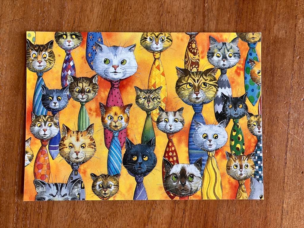 Bernard Oberdieck - Katzen-Krawatten, Ophalen of Verzenden, 1980 tot heden, Ongelopen, Hond of Kat