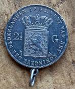 nette 2,5 gulden 1862 Willem III aan hanger, Postzegels en Munten, Munten | Nederland, Ophalen, Koning Willem III, Zilver, Losse munt