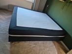 Zwarte boxspring 200cm bij 210, Huis en Inrichting, Ophalen, Zo goed als nieuw, Tweepersoons, 210 cm