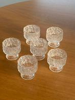 6 Vintage Iittala frosted glass coupes Tapio Wirkkala 70’s, Ophalen of Verzenden