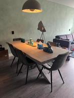 Eettafel, Huis en Inrichting, Tafels | Eettafels, Ophalen, Gebruikt, Eikenhout, 200 cm of meer