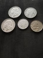 5 OUDE FRANSE MUNTEN, ALUMINIUM., Postzegels en Munten, Setje, Frankrijk, Verzenden