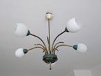 Vintage Mid Century Hanglamp, Huis en Inrichting, Ophalen, Gebruikt, Glas, 50 tot 75 cm