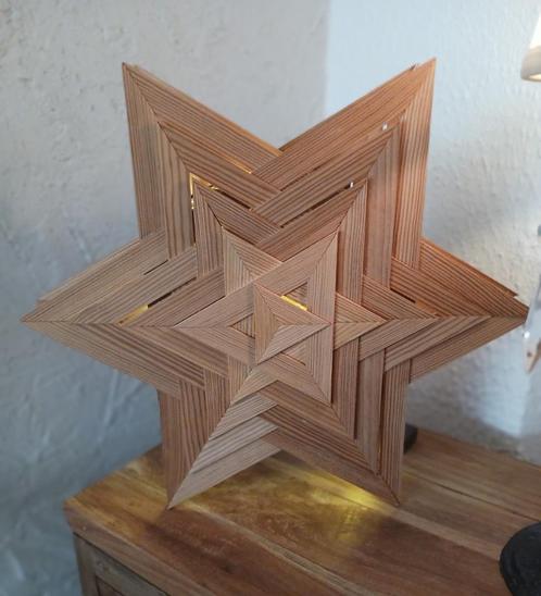 Vintage Kerstster van Hout, Diversen, Kerst, Zo goed als nieuw, Ophalen of Verzenden