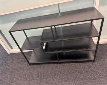 Sidetable zwart hout/metaal beschikbaar voor biedingen