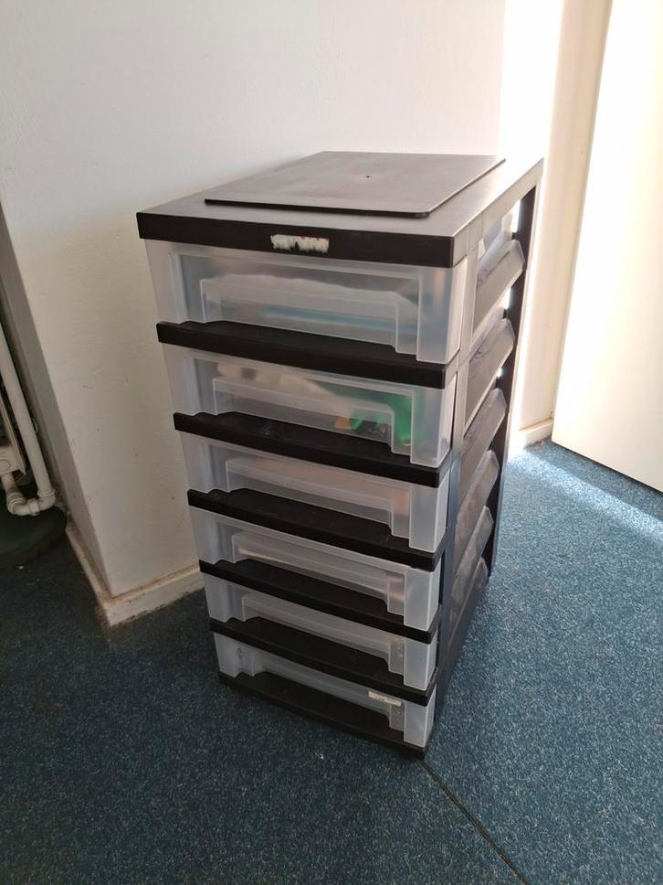 Ladekastje met 6 laden, Huis en Inrichting, Kasten | Ladekasten, Gebruikt, Minder dan 100 cm, Minder dan 50 cm, 25 tot 50 cm, Kunststof