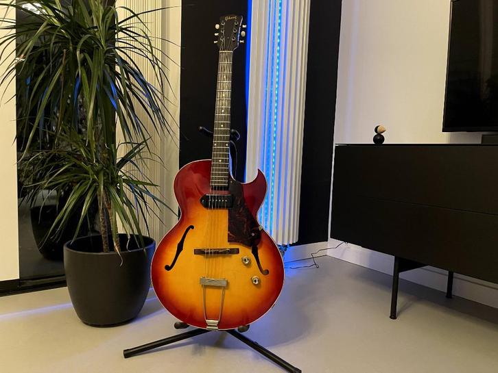 1960 Gibsin ES125TC in top staat!, Muziek en Instrumenten, Snaarinstrumenten | Gitaren | Elektrisch, Gebruikt, Hollow body, Gibson