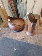Antieke Koperen Kolenkit en Emmer Set, Antiek en Kunst, Antiek | Koper en Brons, Ophalen of Verzenden, Koper