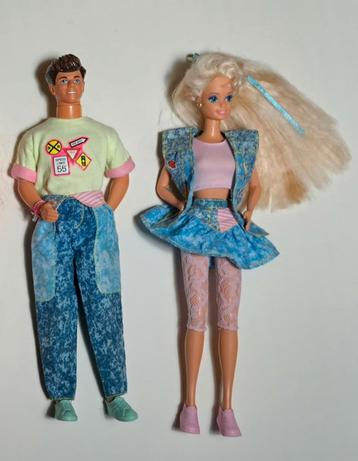 Mattel Barbie & Ken in All American Jeans fashions 1989-1990 beschikbaar voor biedingen