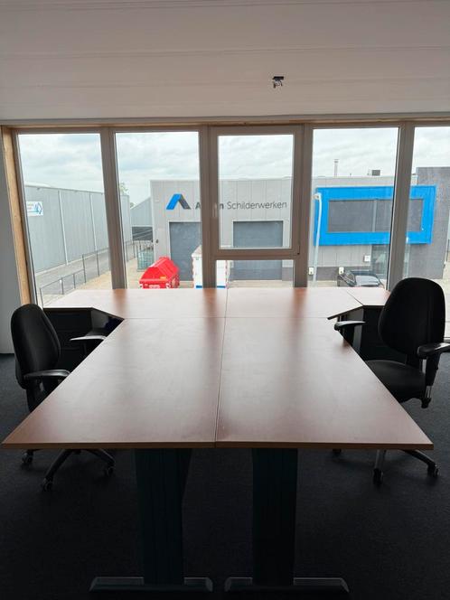 Bureautafels, 2 stoelen, 2 ladeblokken, Huis en Inrichting, Bureaus, Gebruikt, Bureau, Ophalen