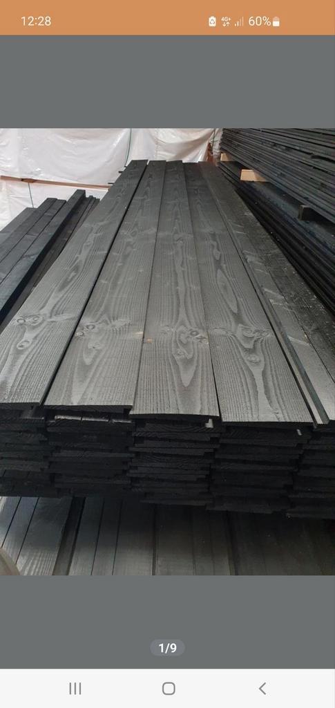 Te koop zweeds rabat planken gitzwart behandeld Aanbieding!!, Tuin en Terras, Palen, Balken en Planken, Nieuw, Planken, 250 cm of meer