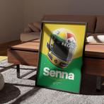 Uniek XXL Glasschilderij | F1-Ayrton Senna Helmet - 6 sizes, Oorspronkelijke maker, Verzenden, Nieuw, 125 cm of meer