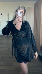 Glitter omslag jurkje, Zwart, Ophalen of Verzenden, Zo goed als nieuw, Maat 36 (S)