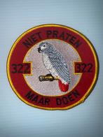 322 Squadron Patch - Papegaai, Ophalen of Verzenden, Luchtmacht, Nederland, Embleem of Badge