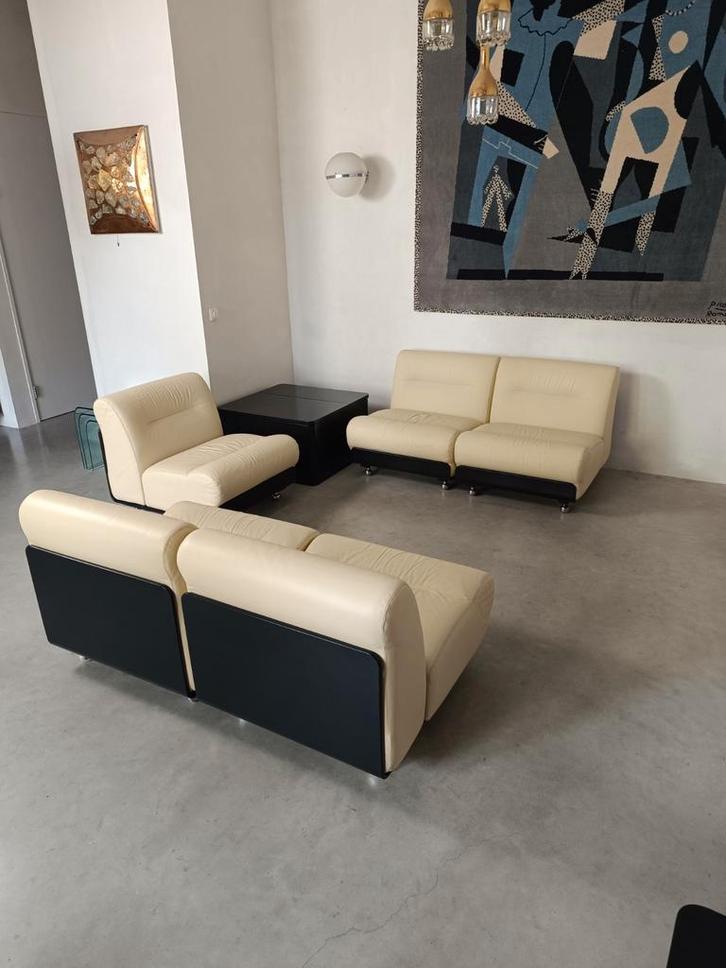 Vintage Space Age Elementenbank /Jo Otterpohl COR 1970's, Huis en Inrichting, Banken | Sofa's en Chaises Longues, Gebruikt, Vierpersoons of meer