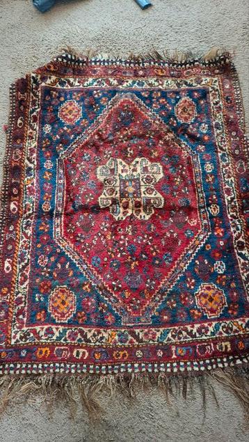 Vintage Handgeknoopt Kleed/Tafelkleed beschikbaar voor biedingen