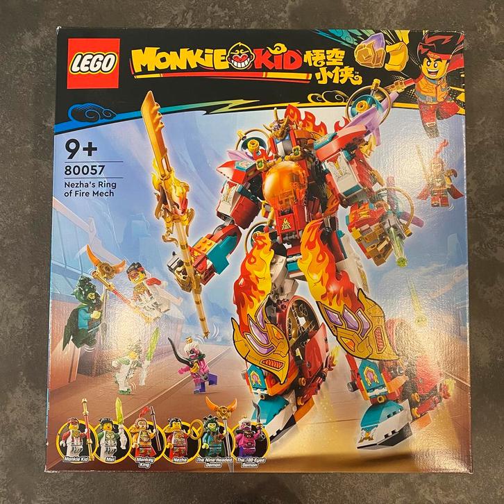 80057 LEGO Monkie Kid Nezha's Ring of Fire Mech (2024), Kinderen en Baby's, Speelgoed | Duplo en Lego, Nieuw, Lego, Complete set
