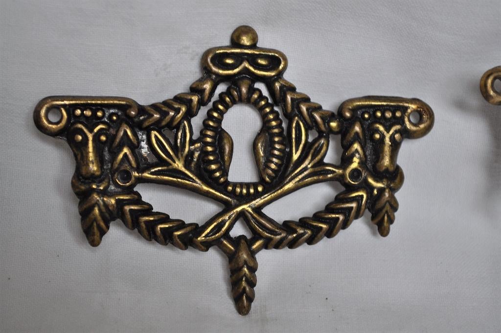 3 x Antiek Beslag Kastbeslag Koper 8 cm, Ophalen of Verzenden