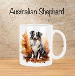 Australian Shepherd Herfstmok, Verzenden, Nieuw, Overige stijlen, Kop(pen) en/of Schotel(s)