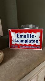 Oud emaille reclamebord Emaille naamplaten  verkrijgbaar, Ophalen of Verzenden