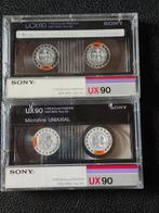 2 x Sony UX 90 cassettebandjes, Ophalen of Verzenden, Zo goed als nieuw, Overige genres, 2 t/m 25 bandjes