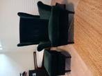 Mooie groene fauteuil met poef, Huis en Inrichting, Fauteuils, Ophalen, Zo goed als nieuw, 75 tot 100 cm, 50 tot 75 cm