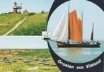 Groeten van Vlieland met vuurtoren, zomerhuisjes 54, Verzamelen, Verzenden, 1960 tot 1980, Gelopen, Friesland