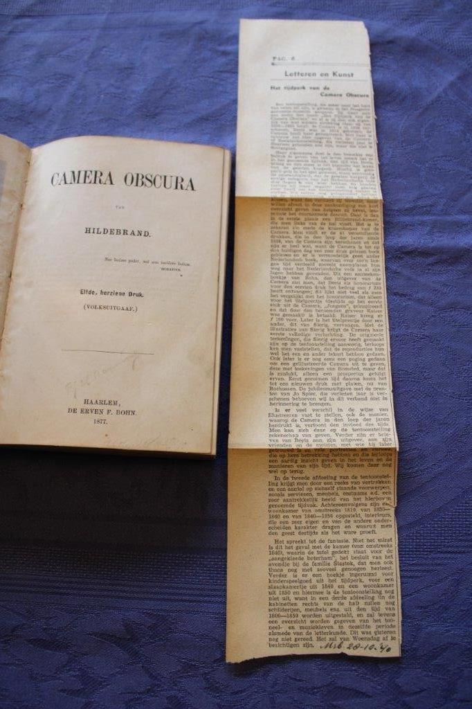 1877 - Camera Obscura - Hildebrand (11e druk 1877) krant art, Antiek en Kunst, Antiek | Boeken en Bijbels, Ophalen of Verzenden
