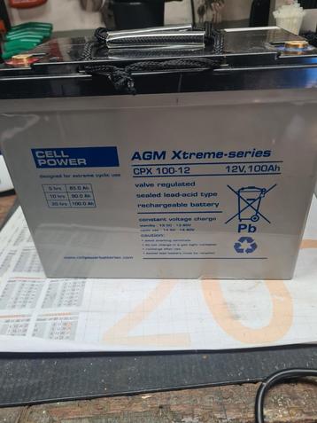 12 volt 100 Amp Extreme AGM Accu beschikbaar voor biedingen