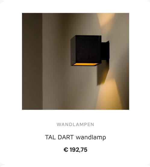 TAL Wandlamp Zwart/Goud, Huis en Inrichting, Lampen | Wandlampen, Gebruikt, Metaal, Ophalen of Verzenden