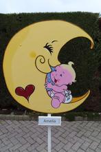 Geboorteborden / geboortebord meisje baby op maan, geen borg, Ophalen, Nieuw, Geboortebord