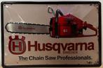 Husqvarna chain saw kettingzaag relief metalen reclamebord