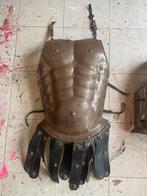Griekse borstplaat - Leer, metaal, messing - LARP, Ophalen