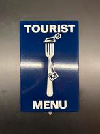 Emaille Reclamebord Tourist Menu, Verzamelen, Merken en Reclamevoorwerpen, Ophalen of Verzenden, Reclamebord