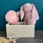 kraamcadeau set gepersonaliseerd konijn ballon commodemandje, Ophalen of Verzenden, Nieuw, Kraamcadeau