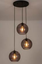 3 lichts bol hanglamp rookglas salontafel eettafel vide lamp, Huis en Inrichting, Lampen | Hanglampen, Ophalen of Verzenden, Nieuw