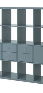 Ikea kallax lades  met inzet, donkergrijs /groen, Huis en Inrichting, Minder dan 50 cm, Ophalen of Verzenden, Zo goed als nieuw