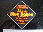 sticker camping caravanning blue bayou valras-plage france, Verzenden, Zo goed als nieuw, Bedrijf of Vereniging