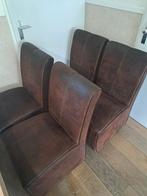 4 stoelen op wieltjes microvezel, Huis en Inrichting, Ophalen, Gebruikt, Vijf, Zes of meer stoelen
