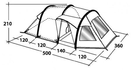 Outwell Concorde M opblaastent, Caravans en Kamperen, Tenten, tot en met 4, Gebruikt, Ophalen