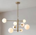 Prachtige plafondlamp hanglamp goud glazen bollen, Ophalen, Nieuw, Glas, 75 cm of meer