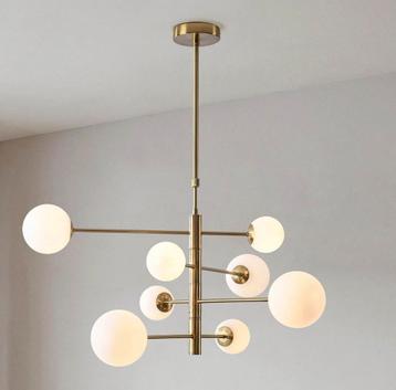 Prachtige plafondlamp hanglamp goud glazen bollen beschikbaar voor biedingen
