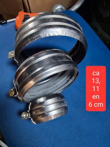 Flex buisverbinding PVC koppeling  buisklem ca 15 tot 6 cm beschikbaar voor biedingen