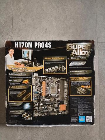 ASRock H170M Pro4S Moederbord beschikbaar voor biedingen