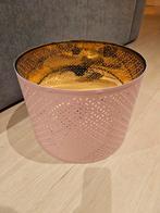 Roze Hanglamp met Gouden Binnenkant, Huis en Inrichting, Lampen | Lampenkappen, Ophalen, Overige kleuren, 25 tot 50 cm, Rond